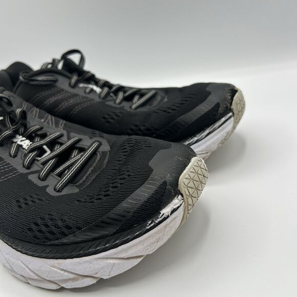 Hoka One One Clifton 6 Women’s Size 8 Running Shoes Black White 1102873 BWHT - Picture 10 of 16